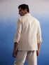 Men's Cream Pure Cotton Nehru Jacket